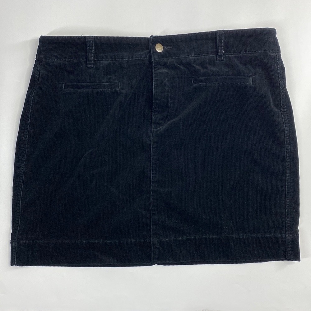 Ann Taylor Loft Black Corduroy Mini Skirt 14